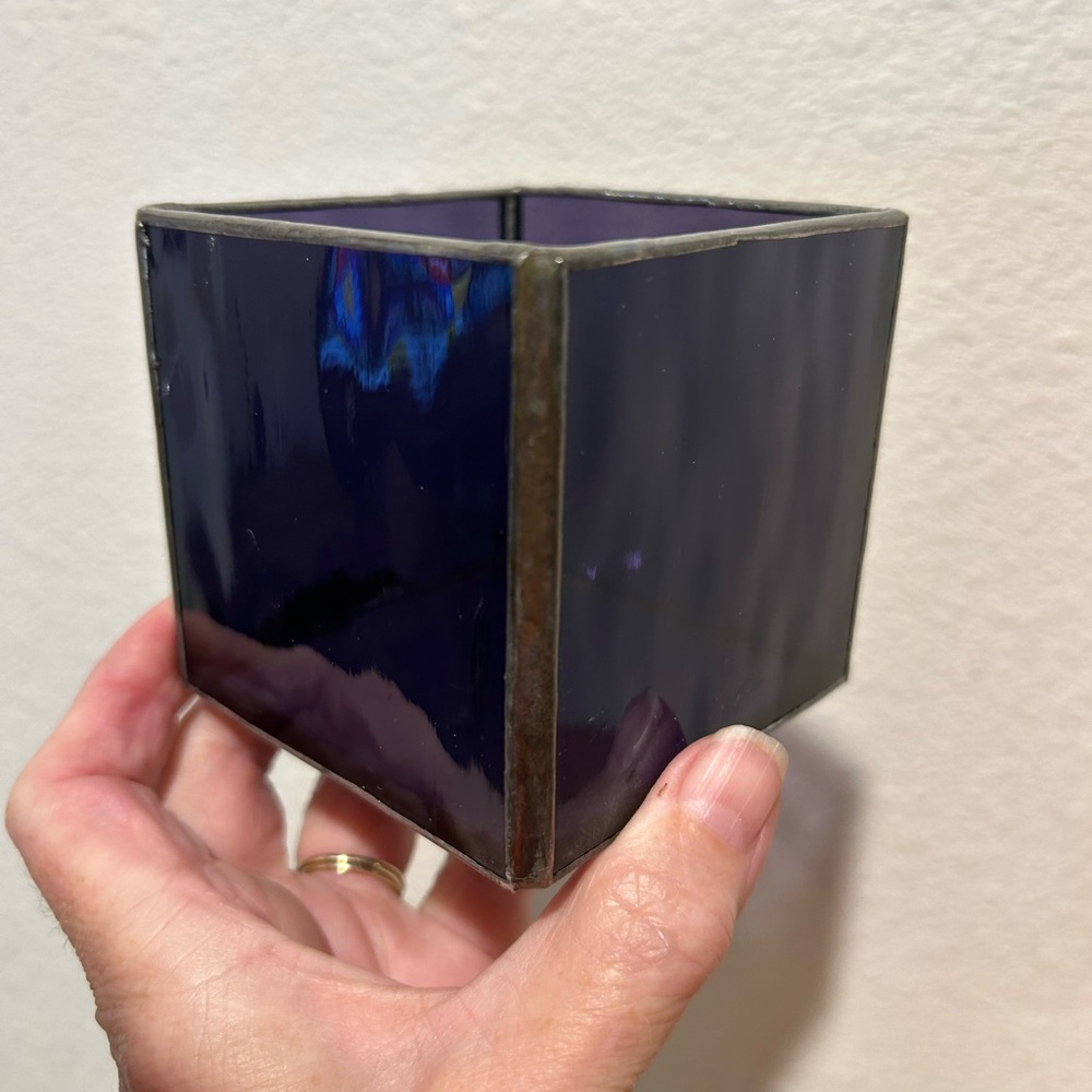 Stained Glass Square Candleholder